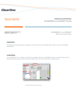 CONVERGE Pro AEC Configuration Guide