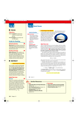 14.3 Ideal Gases