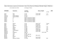 by Douglas J Parker SURNAME Forename Location Date of death