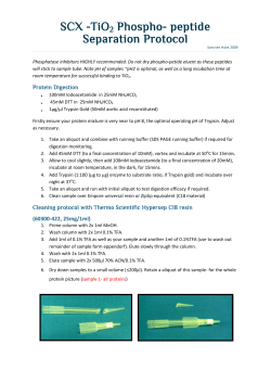 TiO2 Phospho - GRE Proteomics Support