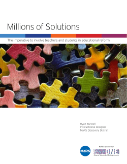 Millions of Solutions - Studio Y