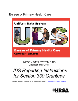BPHC UDS Manual--2012