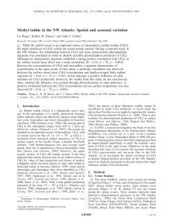 Methyl iodide in the NW Atlantic: Spatial and seasonal variation
