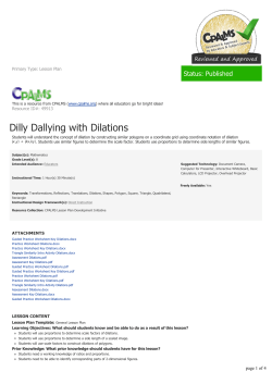 Dilly Dallying with Dilations