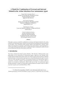 A Model for Combination of External and Internal Stimuli in the