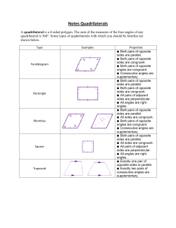 Notes Quadrilaterals