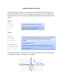 Finding Domains of Functions