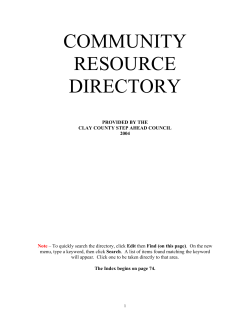 community resource directory
