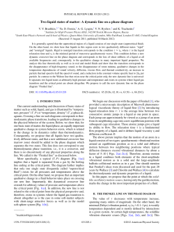 Frenkel line - Centre for Condensed Matter and Materials Physics