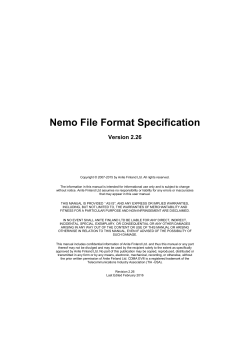 Nemo File Format Specification - Nemo