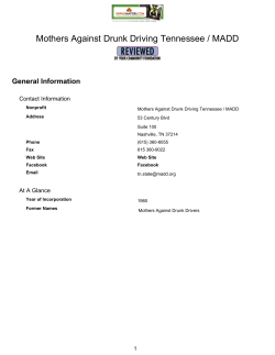 Mothers Against Drunk Driving Tennessee / MADD