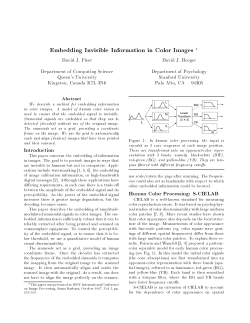 Embedding Invisible Information in Color Images