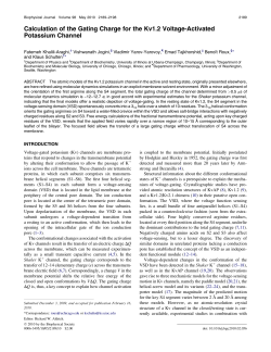 Calculation of the Gating Charge for the Kv1.2 Voltage
