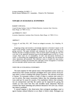 Ecological Modelling, 38 (1987) 1-7 Elsevier Science Publishers BV