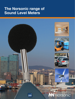 Brochures: Norsonic Sound Level Meters