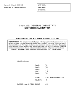 Midterm Exam W2008 - Faculty Web Pages Information