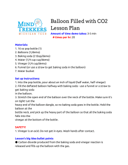 Balloon Filled with CO2 Lesson Plan