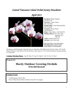 April 2013 - Central Vancouver Island Orchid Society
