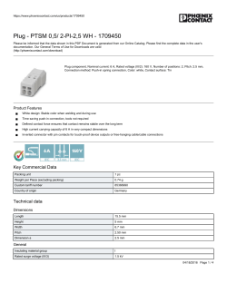 Plug - PTSM 0,5/ 2-PI-2,5 WH - 1709450