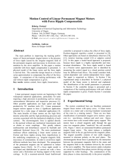 Motion Control of Linear Permanent Magnet Motors with Force