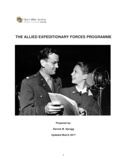 the allied expeditionary forces programme