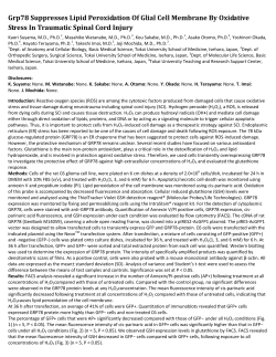 Grp78 Suppresses Lipid Peroxidation Of Glial Cell Membrane By
