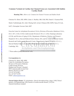 Common Variants in Cardiac Ion Channel Genes are Associated