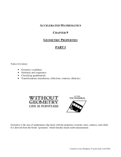 PART I - Mangham Math