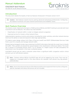 COS/DSCP QoS Feature