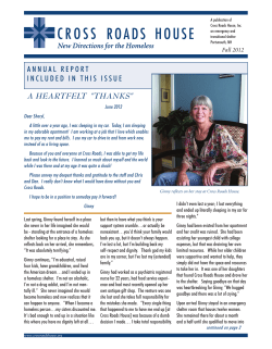 Fall 2012 - Cross Roads House