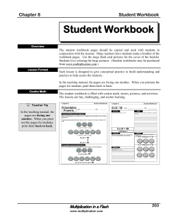 Student Workbook - Multiplication.com