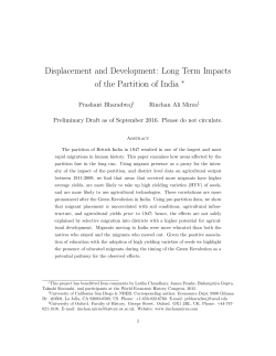 Displacement and Development: Long Term Impacts of