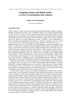 Language change and digital media