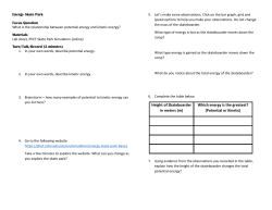 Height of Skateboarder in meters (m) Which energy is the greatest