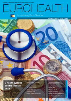 Eurohealth Vol 18 No. 1 - WHO/Europe