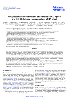 New photometric observations of asteroids (1862) Apollo and