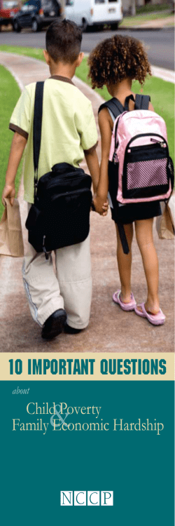 10 important questions - National Center for Children in Poverty