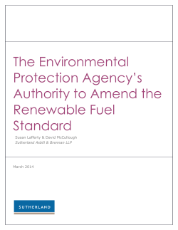 The Environmental Protection Agency`s Authority to Amend the