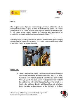 Spanish Film Festival letter to primary schools 2016