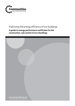 Improving the energy efficiency of our buildings