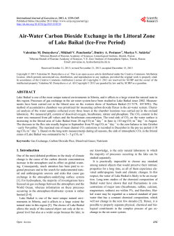 Air-Water Carbon Dioxide Exchange in the Littoral Zone of Lake