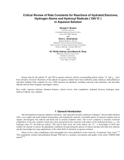 Critical Review of Rate Constants for Reactions