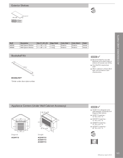 Exterior Shelves Bookshelf Kit Appliance Centers (Under Wall