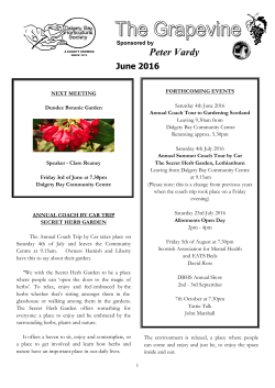 DBHS Grapevine - Dalgety Bay Horticultural Society