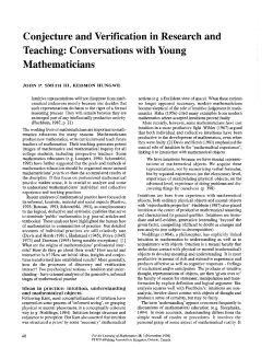 Conjecture and verification in research and teaching: conversations