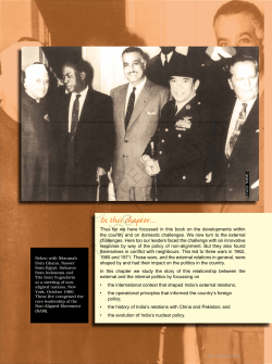 India`s External Relations