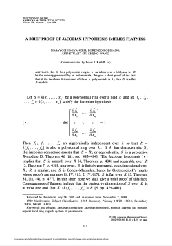 A BRIEF PROOF OF JACOBIAN HYPOTHESIS IMPLIES FLATNESS