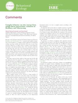 Complex behavior can also emerge from simple linear interactions