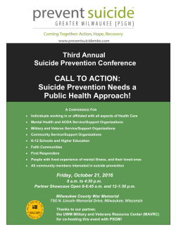 PSGM Annual Conference - Prevent Suicide Wisconsin