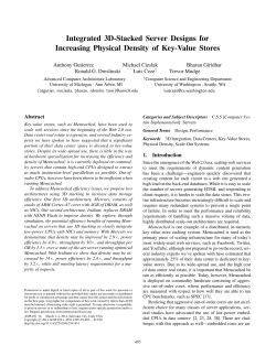 Integrated 3D-Stacked Server Designs for Increasing
